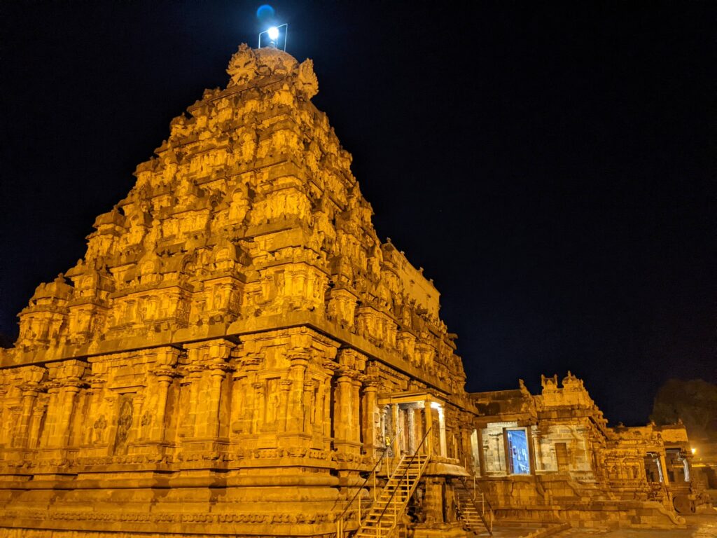 Airavatesvara temple illuminated